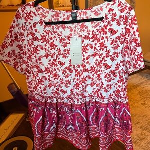 New with tags peplum top